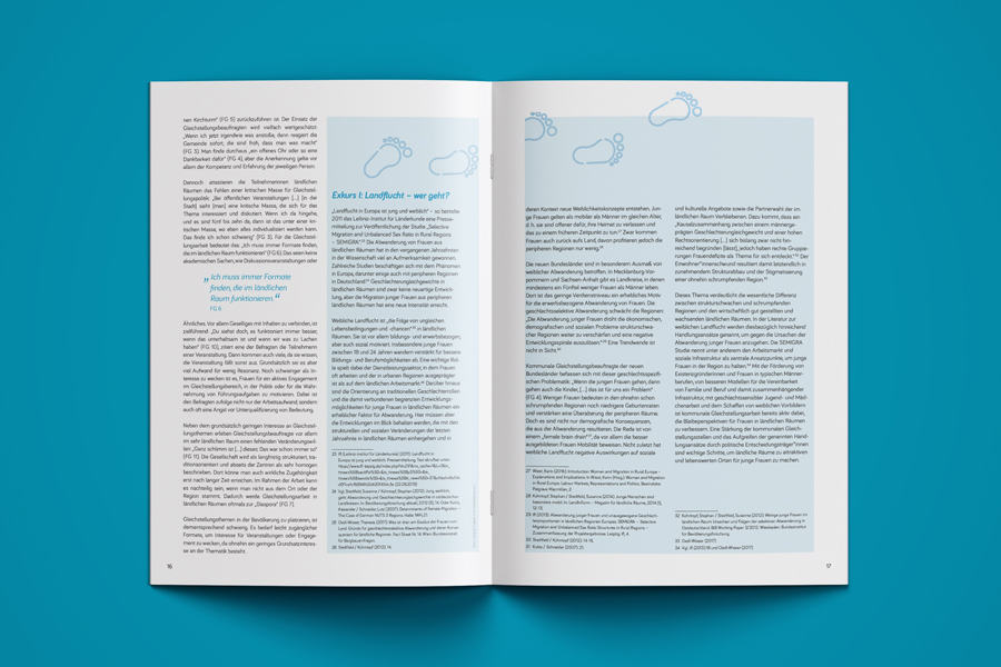 Layout von Innenseiten für eine Broschüre