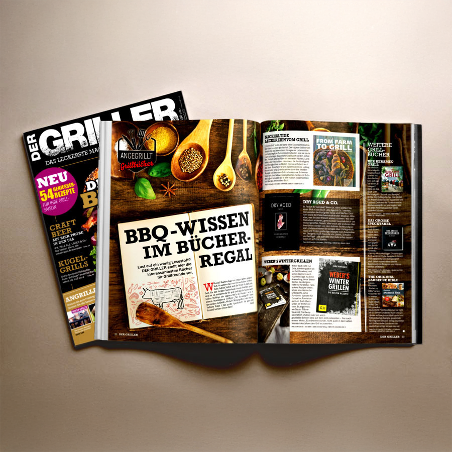 Artikellayout für das Magazin "Der Griller"