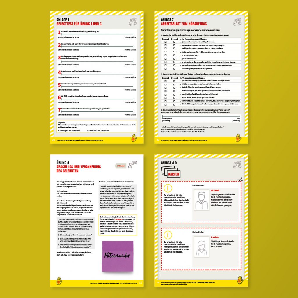 Design von Unterrichtseinheiten für die schulische und außerschulische Bildung