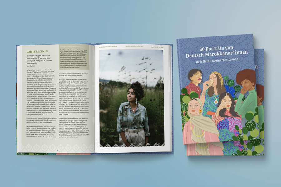 Konzeption und Gestaltung Hardcover-Buch mit Frauen-Portraits