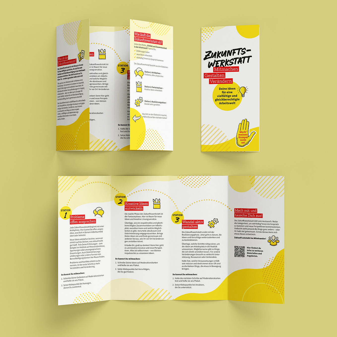 Konzeption und Gestaltung eines Folders im Dreibruch-Fensterfalz