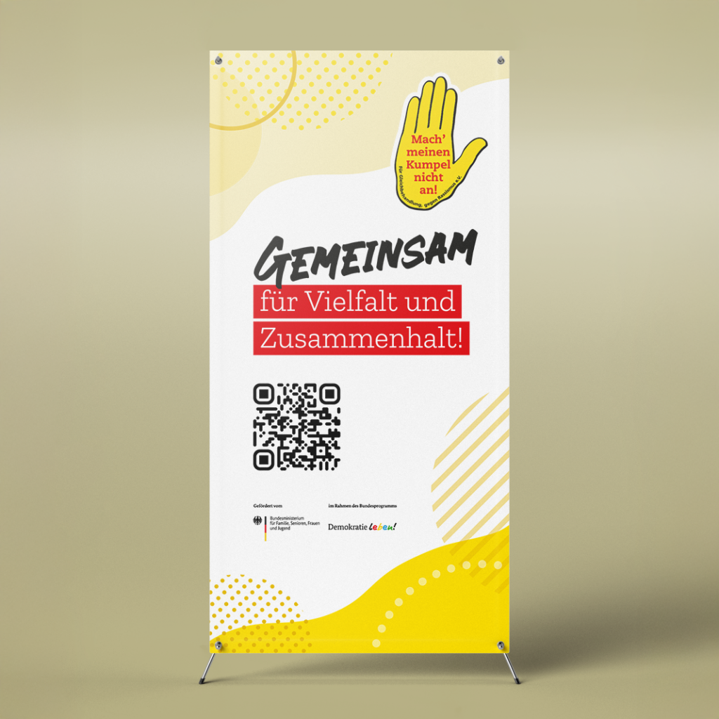 Gestaltung eines Indoor-Banners für Veranstaltungen